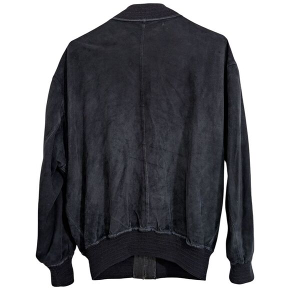 Bally 90's Italy Reversible Black Leather/Suede Bomber Jacket - Men's 38, Medium - Picture 7 of 11